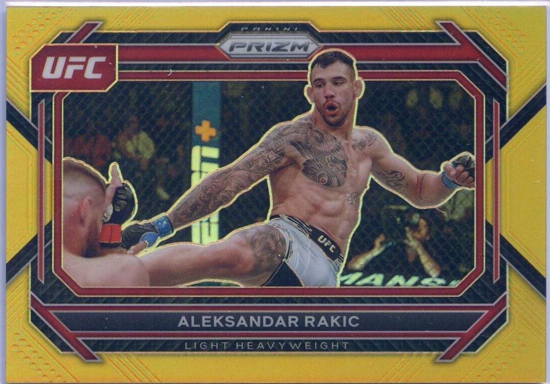 Aleksandar Rakic 2023 Panini Prizm UFC Base #16 Gold