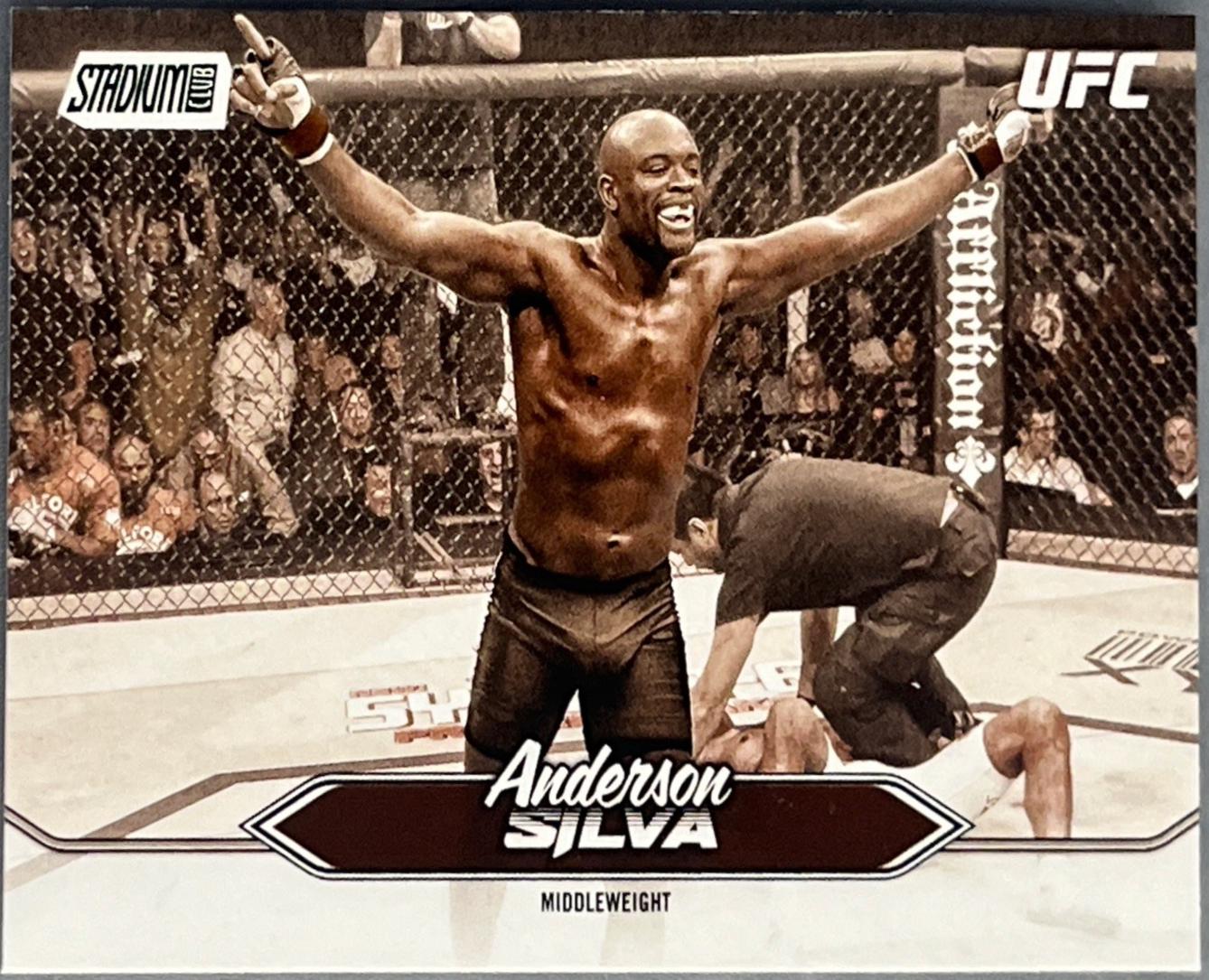 Anderson Silva 2025 Topps Stadium Club UFC Base #189 Sepia