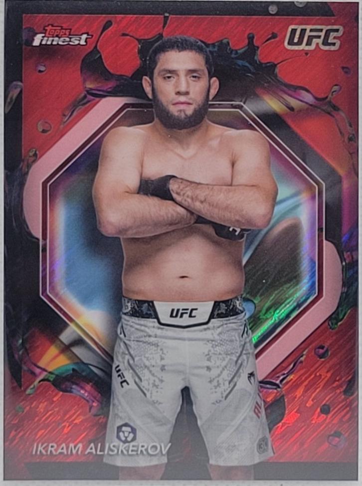 Ikram Aliskerov 2024 Topps Finest UFC Base Rare #278 Red Shimmer Refractor