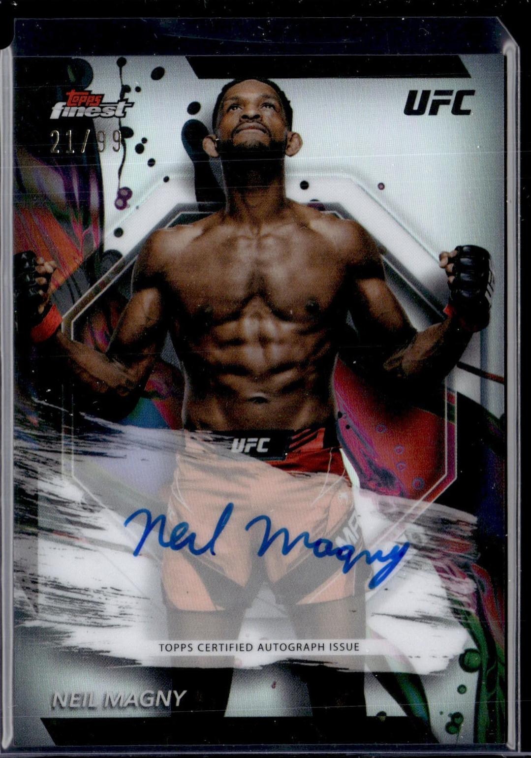 Neil Magny 2024 Topps Finest UFC Finest Autographs #FA-NGY Refractor