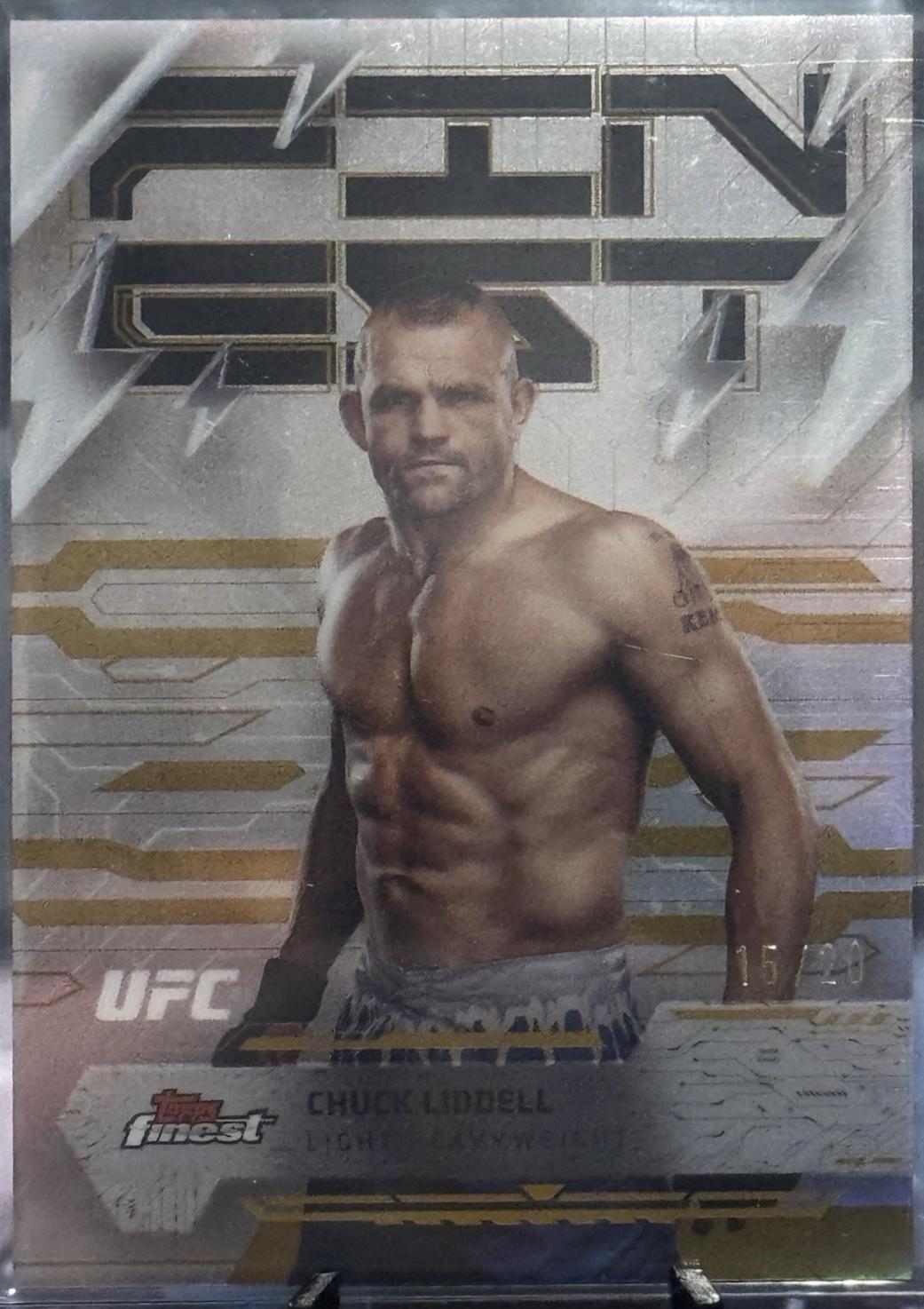 Chuck Liddell 2025 Topps Finest UFC Base Rare #266 Gold Refractor