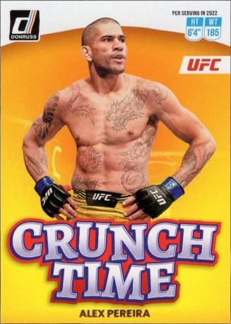 Alex Pereira 2023 Panini Donruss UFC Crunch Time #6 Press Proof Black