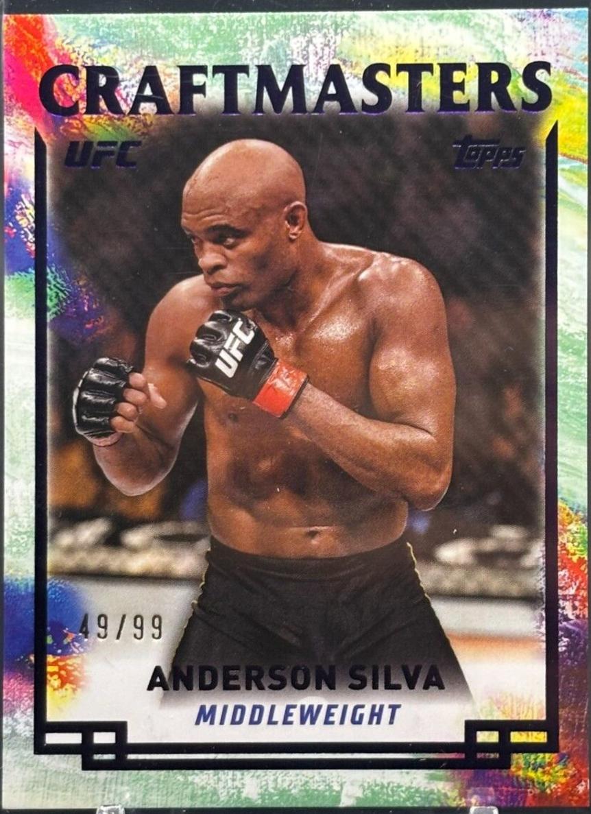 Anderson Silva 2024 Topps Knockout UFC Craftmasters #CRM-11 Purple
