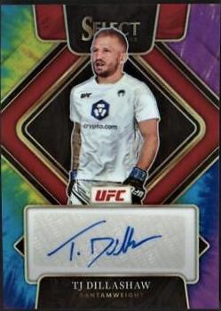 TJ Dillashaw 2022 Panini Select UFC Signatures #6 Black Disco