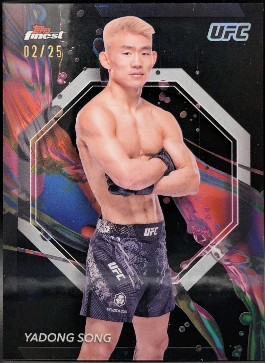 Song Yadong 2024 Topps Finest UFC Base Common #54 Black Refractor
