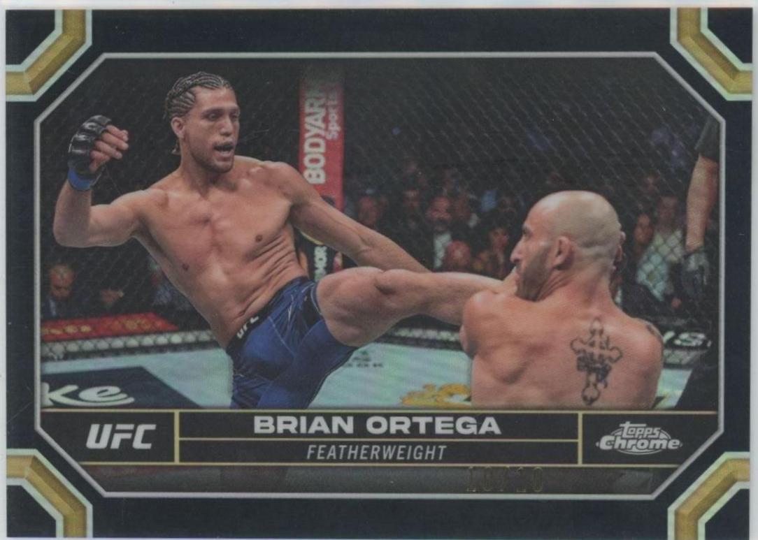 Brian Ortega 2024 Topps Chrome UFC Base #33 Black Refractor