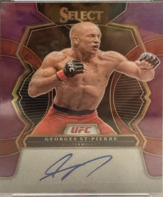 Georges St-Pierre 2023 Panini Select UFC Signatures #20 Purple