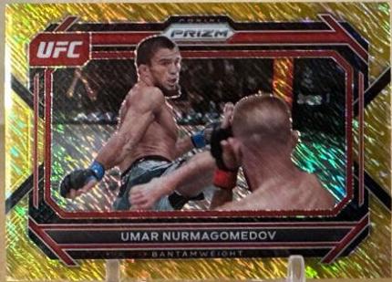 Umar Nurmagomedov 2023 Panini Prizm UFC Base #53 Gold Shimmer