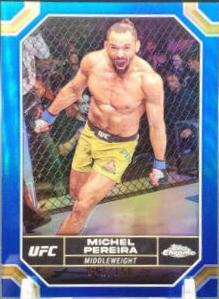 Michel Pereira 2024 Topps Chrome UFC Base #138 Blue Refractor