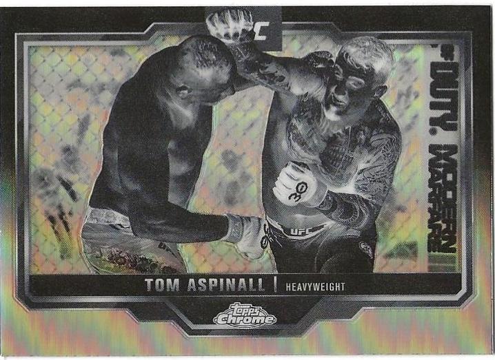 Tom Aspinall 2025 Topps Chrome UFC Base #146 Negative Refractor