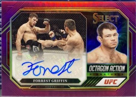 Forrest Griffin 2023 Panini Select UFC Octagon Action Signatures #12 Purple