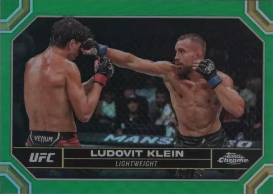 Ludovit Klein 2024 Topps Chrome UFC Base #53 Green Refractor