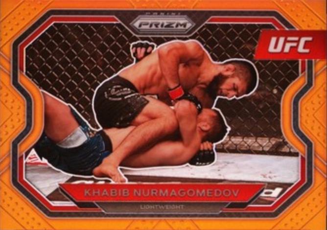Khabib Nurmagomedov 2021 Panini Prizm UFC Base #181 Orange