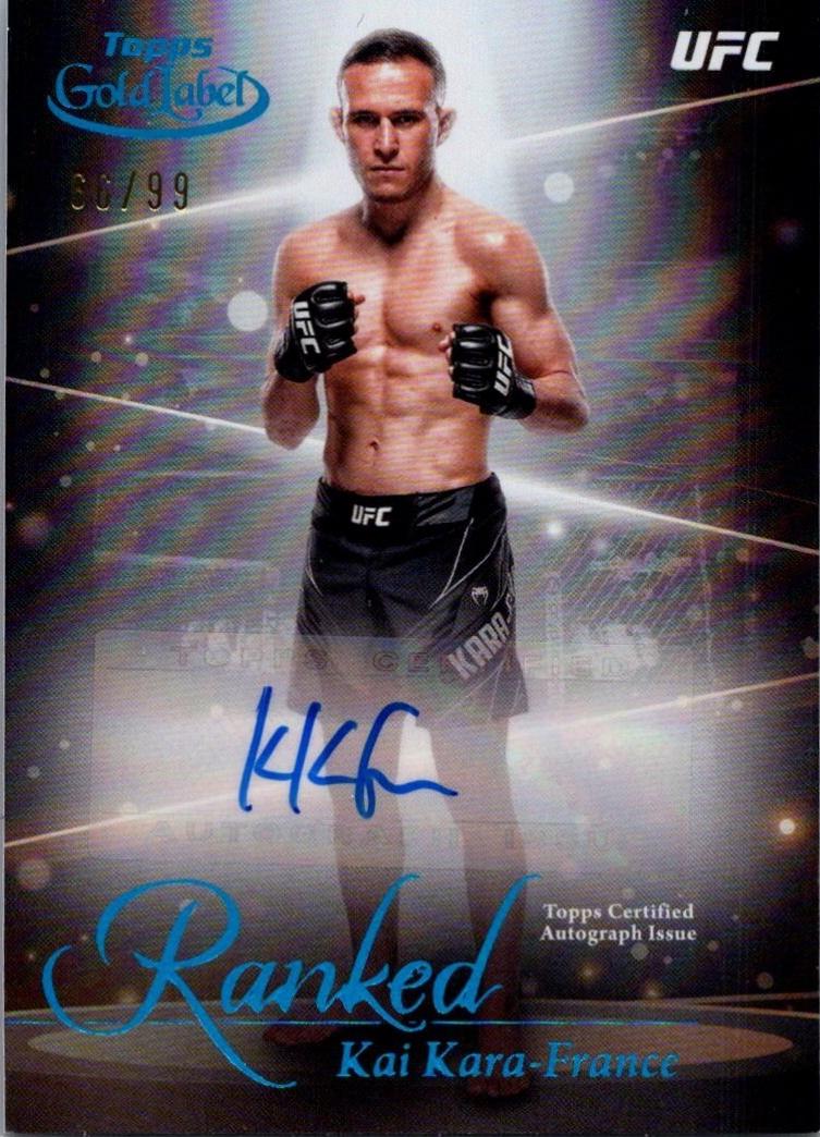 Kai Kara-France 2024 Topps Gold Label UFC Ranked Ink #RIK-KKF Blue