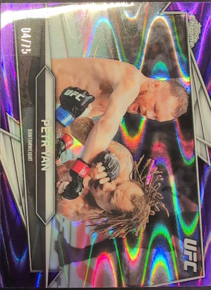 Petr Yan 2026 Topps Chrome UFC Base #53 Purple Ray Wave Refractor
