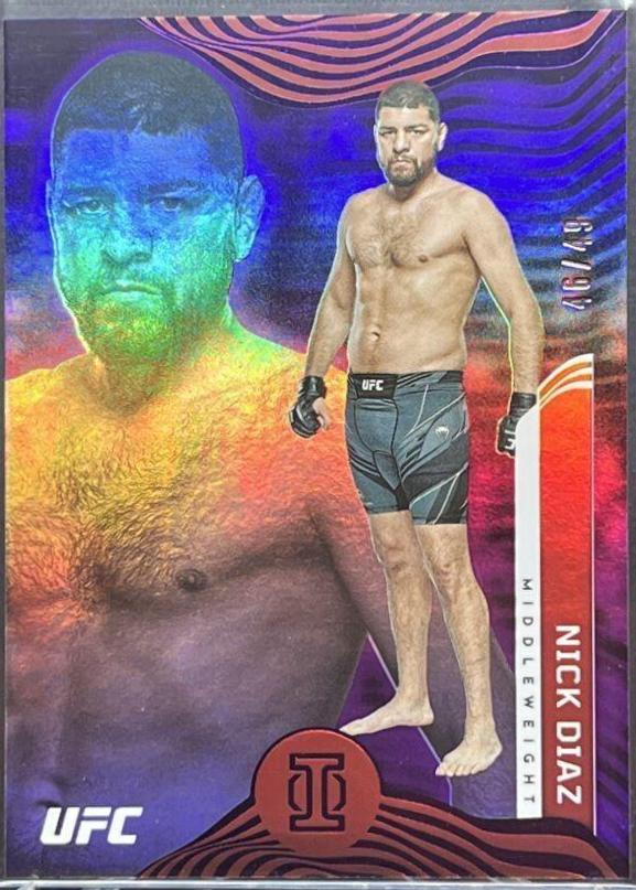 Nick Diaz 2022 Panini Chronicles UFC Base Illusions #265 Purple