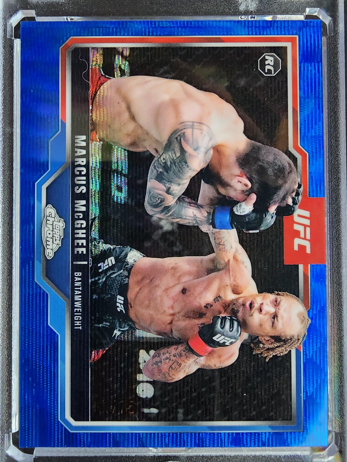 Marcus McGhee 2025 Topps Chrome UFC Base #121 Blue Wave Refractor