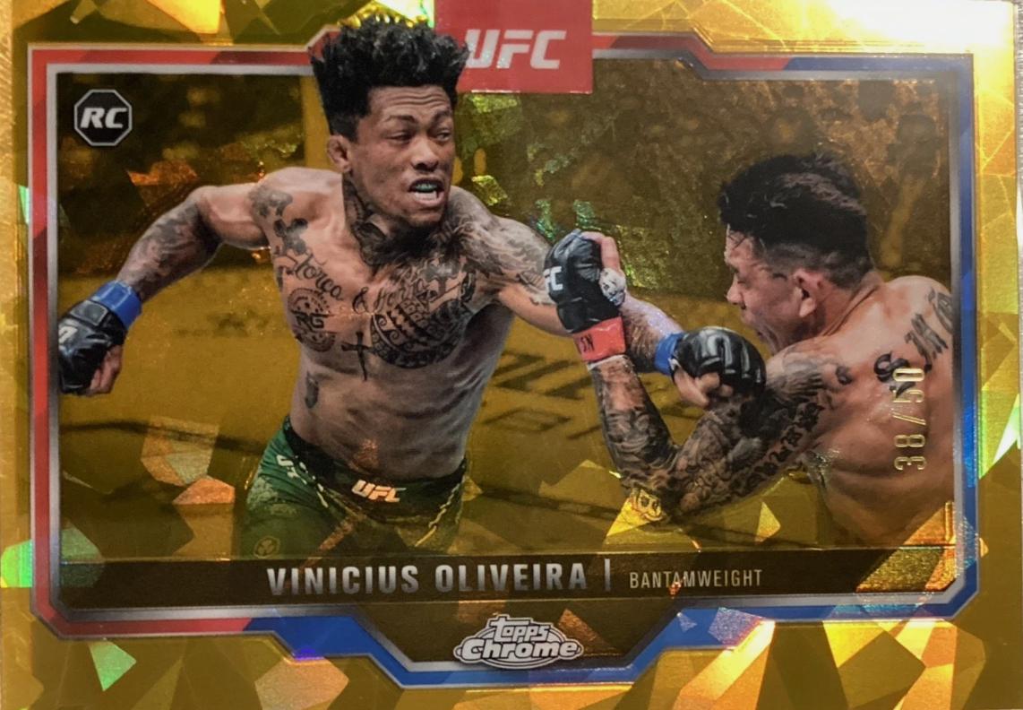 Vinicius Oliveira 2025 Topps Chrome Sapphire UFC Base Sapphire #9 Gold Sapphire