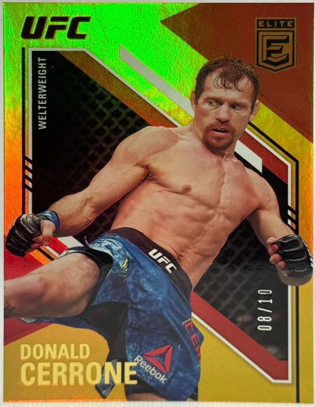 Donald Cerrone 2021 Panini Chronicles UFC Base Elite #157 Gold