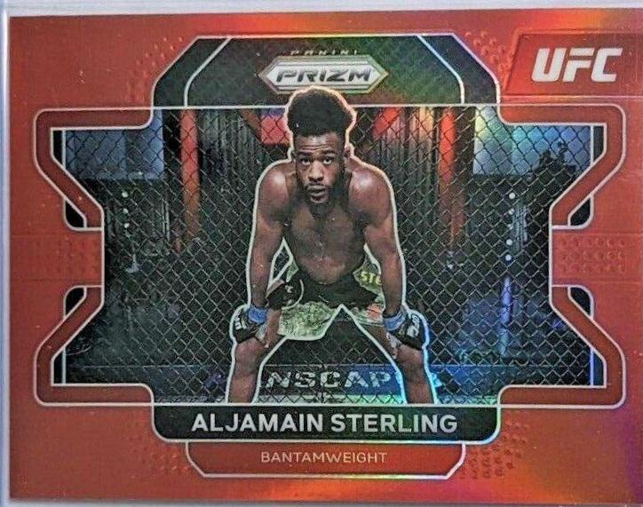 Aljamain Sterling 2022 Panini Prizm UFC Base #55 Red