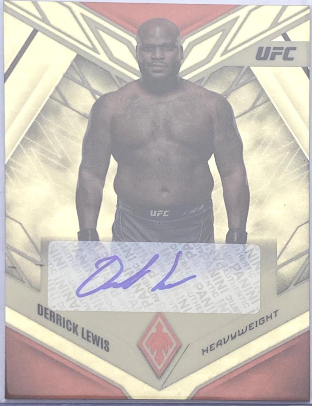 Derrick Lewis 2023 Panini Chronicles UFC Phoenix Autographs #35 Gold Vinyl