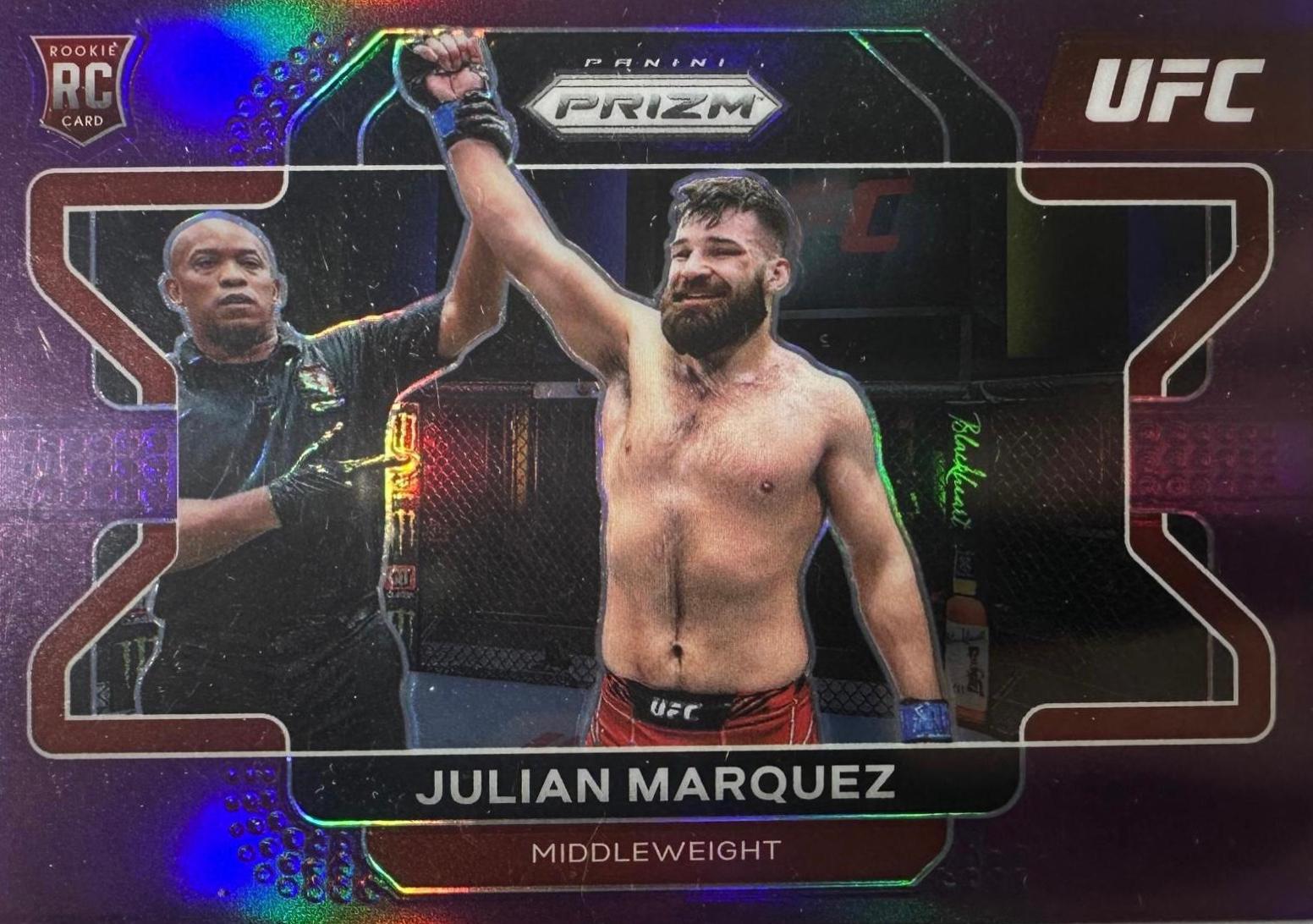 Julian Marquez 2022 Panini Prizm UFC Base #34 Purple