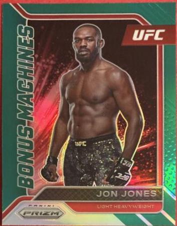 Jon Jones 2022 Panini Prizm UFC Bonus Machines #23 Green
