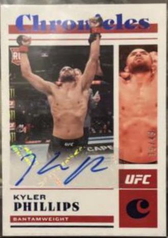 Kyler Phillips 2023 Panini Chronicles UFC Chronicles Signatures #36 Blue