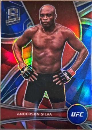 Anderson Silva 2022 Panini Chronicles UFC Base Spectra #387 Blue