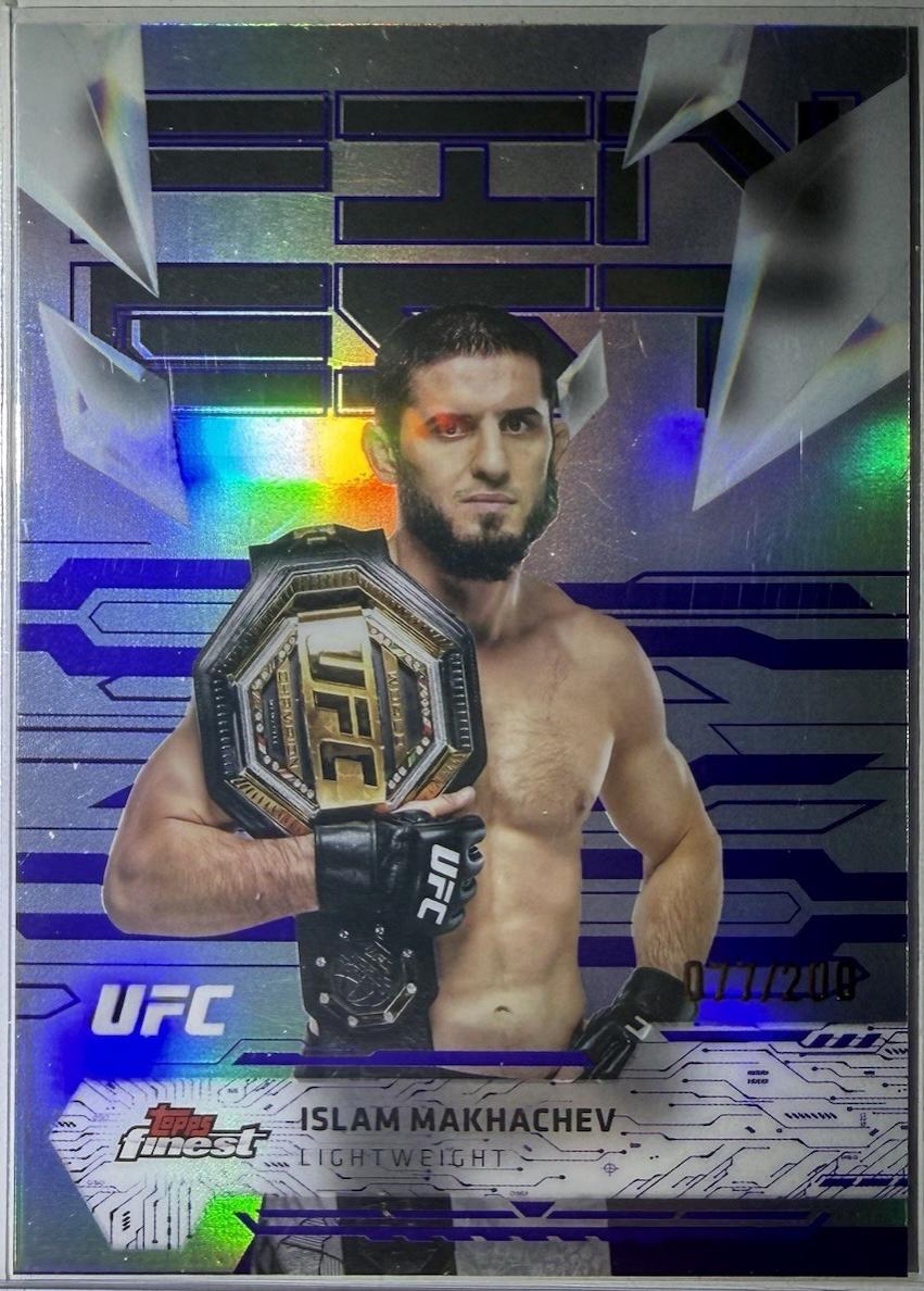 Islam Makhachev 2025 Topps Finest UFC Base Uncommon #177 Purple Refractor