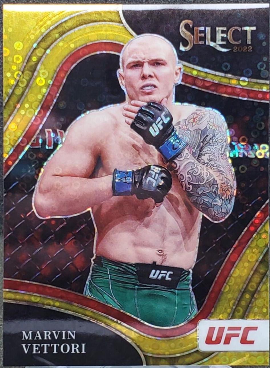 Marvin Vettori 2022 Panini Select UFC Octagonside #297 Gold Disco