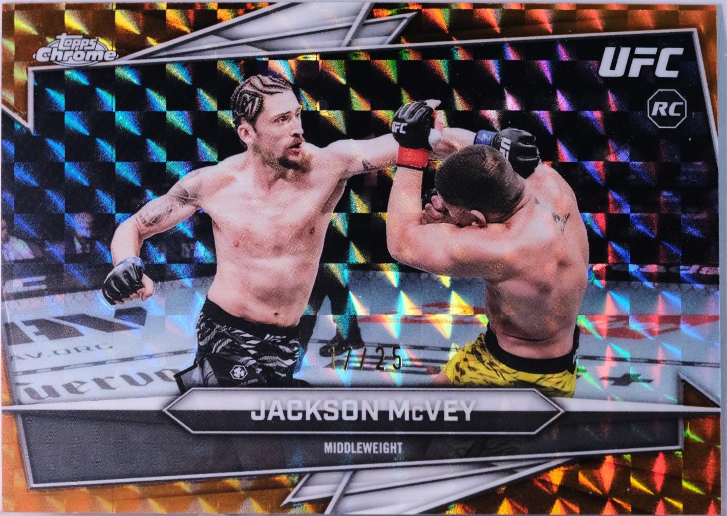 Jackson McVey 2026 Topps Chrome UFC Base #133 Orange Geometric Refractor