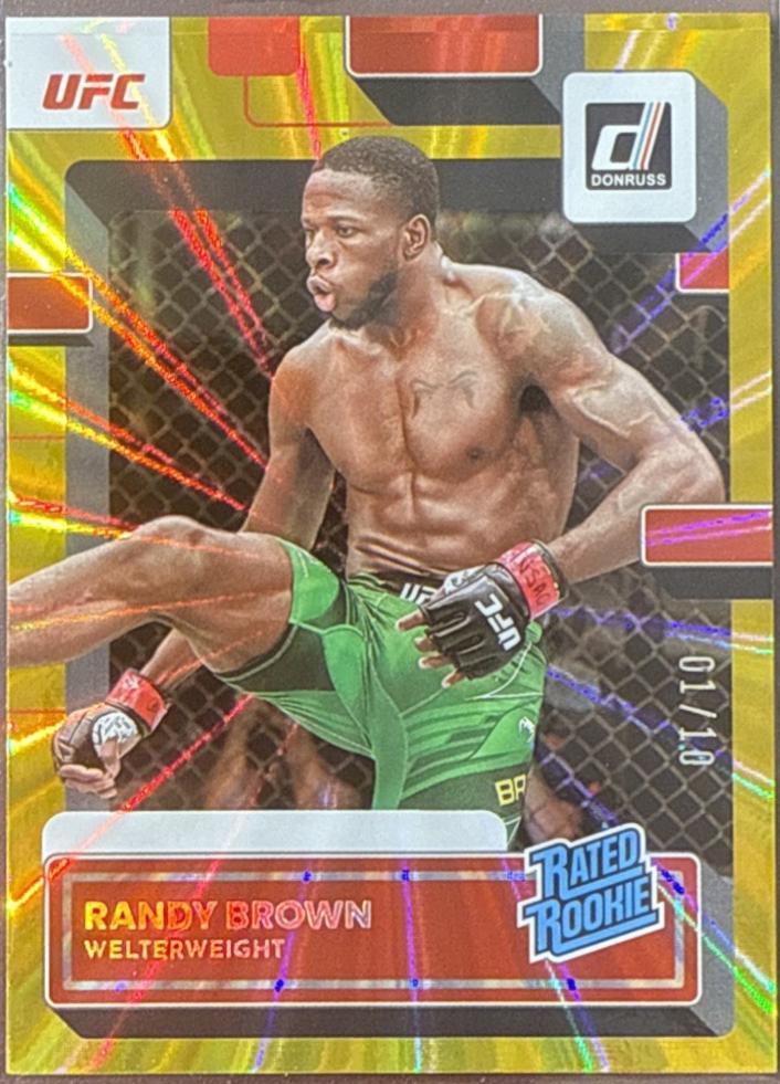 Randy Brown 2023 Panini Donruss UFC Base #214 Gold Laser