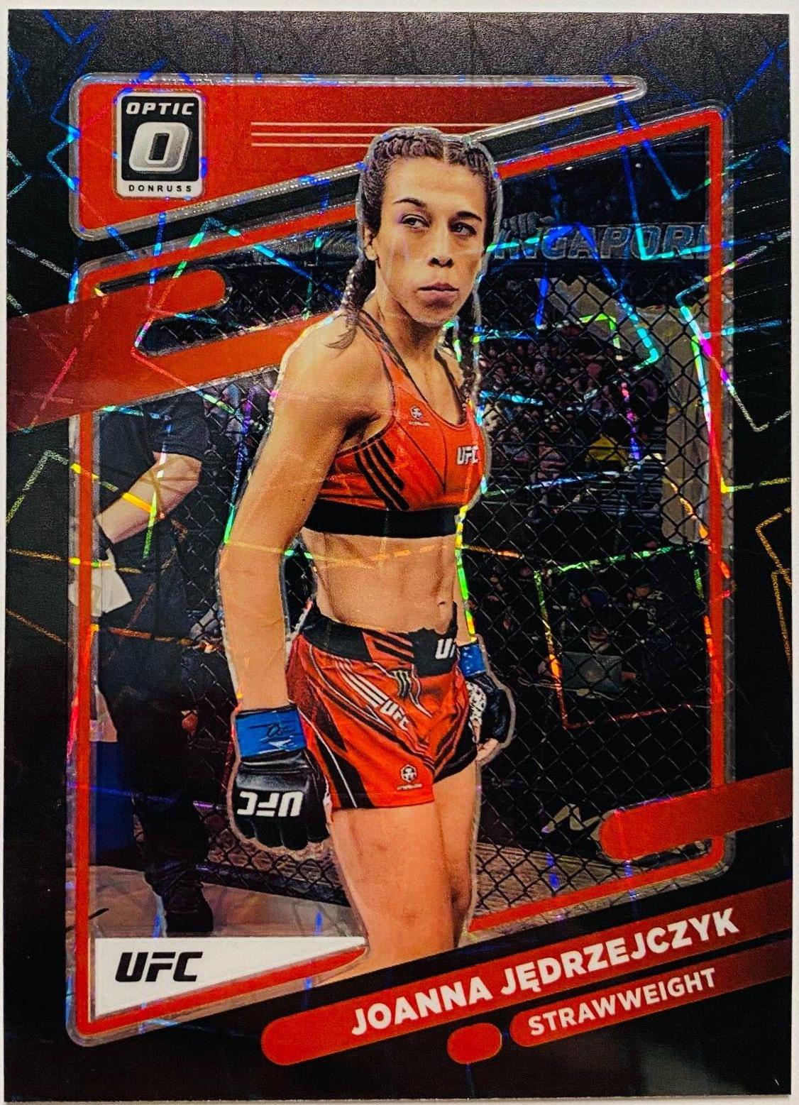 Joanna Jędrzejczyk 2022 Panini Donruss Optic UFC Base #87 Black Velocity