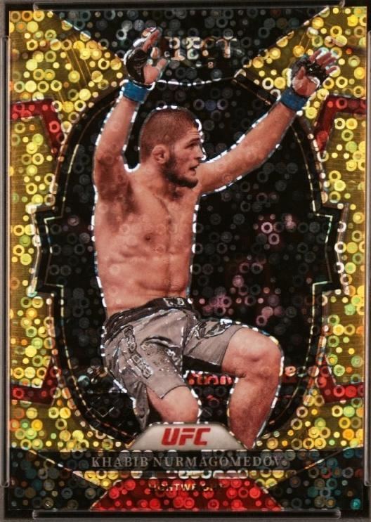 Khabib Nurmagomedov 2023 Panini Select UFC Concourse #97 Gold Disco