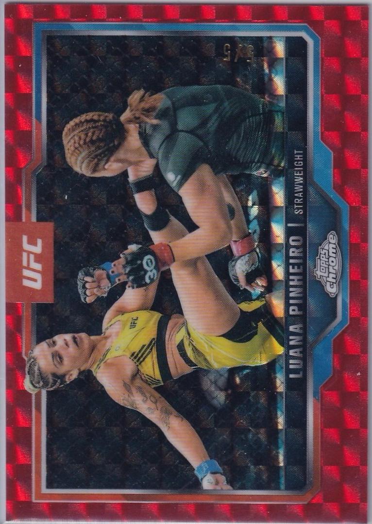 Luana Pinheiro 2025 Topps Chrome UFC Base #178 Red Geometric Refractor