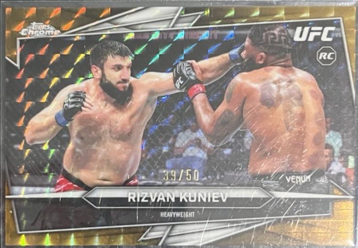 Rizvan Kuniev 2026 Topps Chrome UFC Base #164 Gold Geometric Refractor