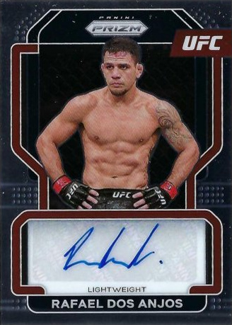 Rafael Dos Anjos 2022 Panini Prizm UFC Signatures #4 White Sparkle