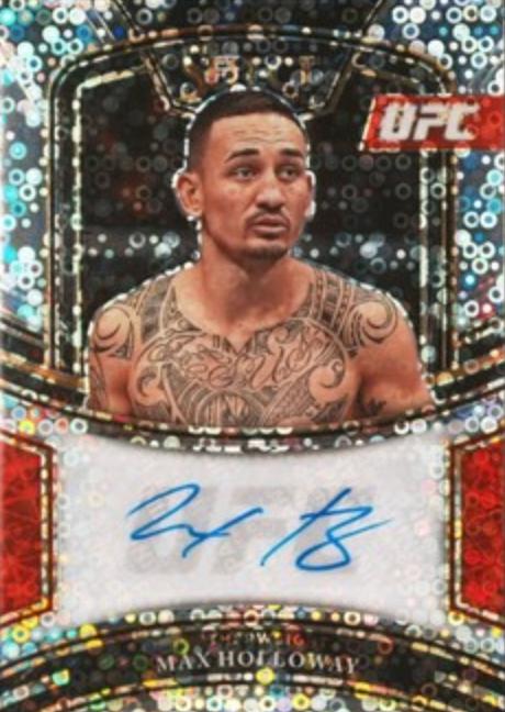 Max Holloway 2021 Panini Select UFC Signatures #14 Disco Prizms
