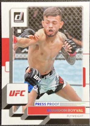 Brandon Royval 2023 Panini Donruss UFC Base #88 Press Proof Teal