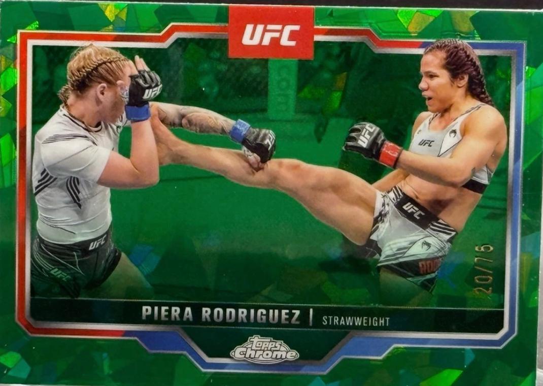 Piera Rodriguez 2025 Topps Chrome Sapphire UFC Base Sapphire #135 Green Sapphire