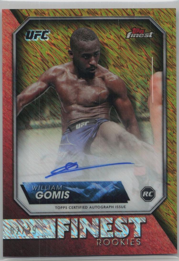 William Gomis 2024 Topps Finest UFC Rookie Finest Autographs #RFA-WG Gold Shimmer Refractor