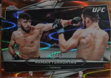 Arman Tsarukyan 2026 Topps Chrome UFC Base #120 Orange Refractor