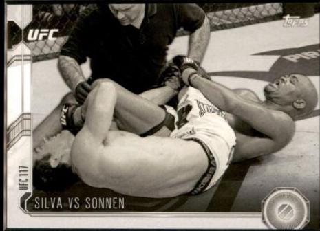 Anderson Silva / Chael Sonnen 2015 Topps UFC Chronicles Base #105 Black and White