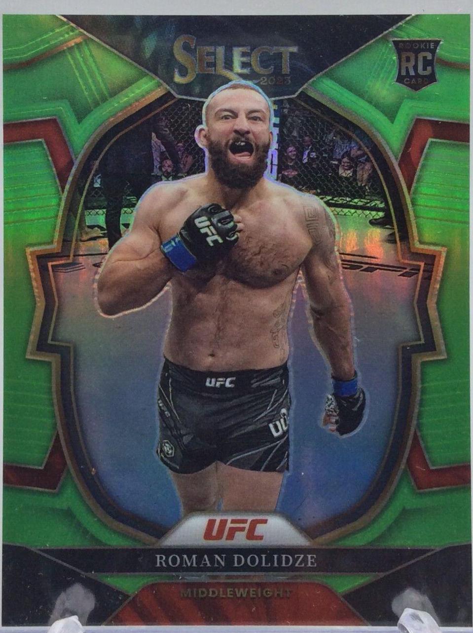 Roman Dolidze 2023 Panini Select UFC Concourse #3 Neon Green