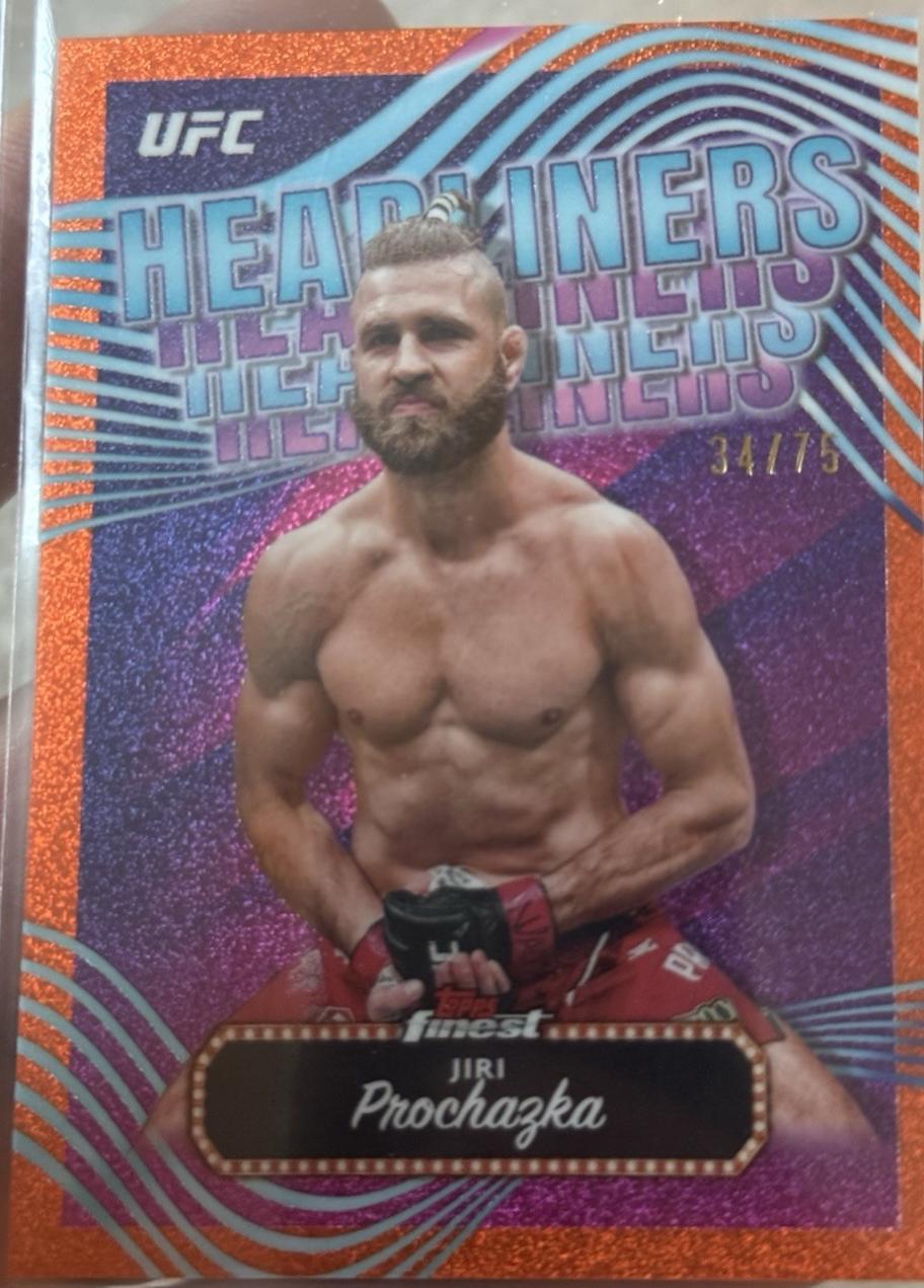 Jiri Prochazka 2024 Topps Finest UFC Headliners #HDL-9 Yellow Glitter Refractor