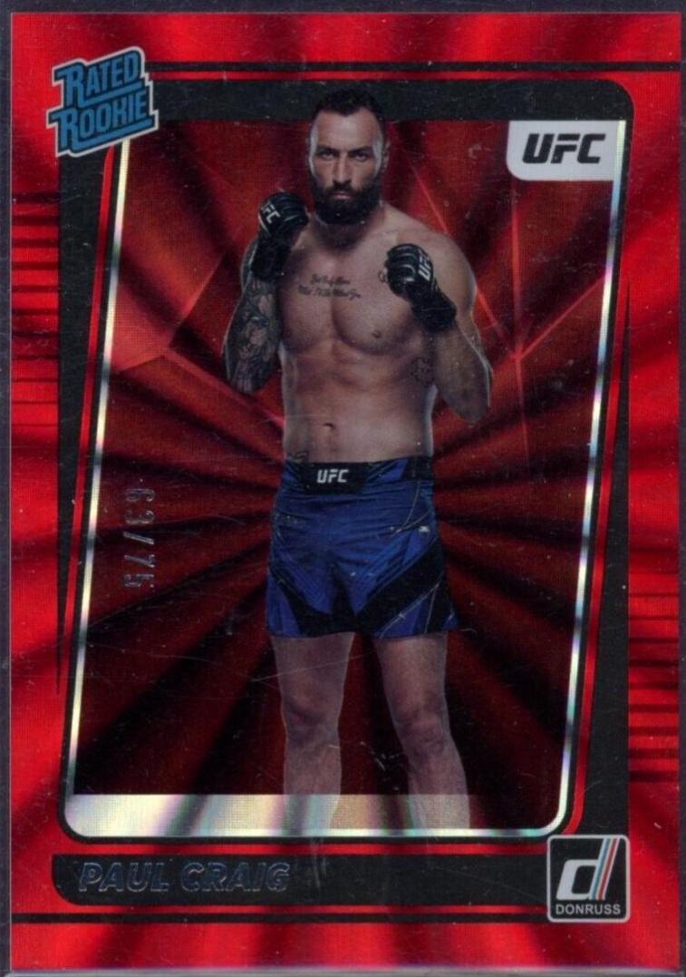 Paul Craig 2022 Panini Donruss UFC Base #202 Red