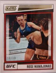 Rose Namajunas 2022 Panini Chronicles UFC Base Score #198 Gold