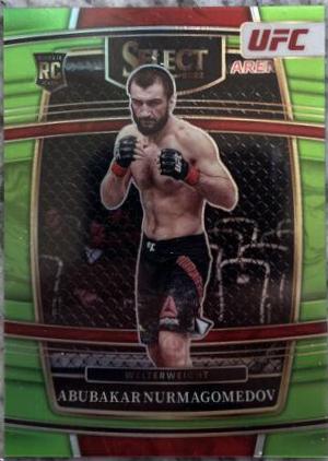 Abubakar Nurmagomedov 2022 Panini Select UFC Concourse #64 Neon Green