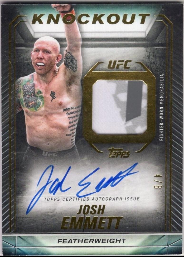 Josh Emmett 2024 Topps Knockout UFC Knockout Autograph Relics #KAR-JET Platinum